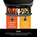 Ninja Foodi MAX Dual Zone Heißluftfritteuse [AF400EUCP] Amazon Exclusive, ‎2470 Watt , 9,5 L, 2 Heißluft-Frittierfächer, 6 Funktionen, 27 x 41.5 x 32.5 cm, Kupfer/Schwarz