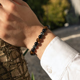 Attraction Zen Armband Dreifacher Schutz - Tigerauge, schwarzer Obsidian, Hämatit | ALLE STEINE IN UNSEREN ARMBÄNDERN SIND NATÜRLICH