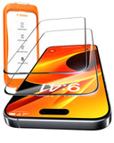 TORRAS For 17 Pro Max Tempered Glass [Full Screen] Top Shatterproof Film for 17 Pro Max Screen Protector 9H+ Protective Glass [Car Installation] Anti-Fingerprint, Pack of 2