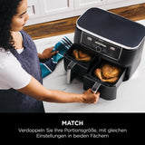 Ninja Foodi MAX Dual Zone Heißluftfritteuse [AF400EUCP] Amazon Exclusive, ‎2470 Watt , 9,5 L, 2 Heißluft-Frittierfächer, 6 Funktionen, 27 x 41.5 x 32.5 cm, Kupfer/Schwarz