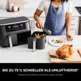 Ninja Foodi MAX Dual Zone Heißluftfritteuse [AF400EUCP] Amazon Exclusive, ‎2470 Watt , 9,5 L, 2 Heißluft-Frittierfächer, 6 Funktionen, 27 x 41.5 x 32.5 cm, Kupfer/Schwarz