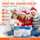 VEVOR Fort Bausatz Kinder, 180-teiliges STEM-Bauspielzeug, pädagogisches Geschenk für 4 bis 8+ Jahre alte Kinder, Spielzelt-Bauset, Konstruktionsspielzeug mit 120 Stäben und 60 Bällen