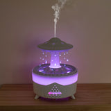 Raining Humidifier UFO Raindrop Aromatherapy Ultrasonic Water Drop Air Rain Humidifier 350ml 7 Colors LED Lamp Raindrop Aroma Diffuser