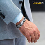 MagnetRX® Ultrastarkes Magnetarmband – Magnetbänder für Herren – Herrenarmband längenverstellbar mit Größenbestimmungswerkzeug (Schwarz)