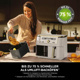 Ninja Foodi MAX Dual Zone Heißluftfritteuse [AF400EUCP] Amazon Exclusive, ‎2470 Watt , 9,5 L, 2 Heißluft-Frittierfächer, 6 Funktionen, 27 x 41.5 x 32.5 cm, Kupfer/Schwarz