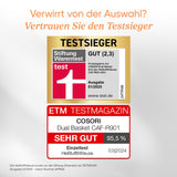 COSORI Heißluftfritteuse 2 Kammern, Airfryer Testsieger der Stiftung Warentest, 6-in-1 Dual Zone Air fryer 8,5 L, Heissluftfritteuse Doppelkammer mit Sichtfenster, energiesparend