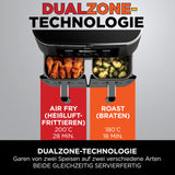 Ninja Foodi MAX Dual Zone Heißluftfritteuse [AF400EUCP] Amazon Exclusive, ‎2470 Watt , 9,5 L, 2 Heißluft-Frittierfächer, 6 Funktionen, 27 x 41.5 x 32.5 cm, Kupfer/Schwarz