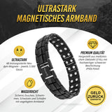 MagnetRX® Ultrastarkes Magnetarmband – Magnetbänder für Herren – Herrenarmband längenverstellbar mit Größenbestimmungswerkzeug (Schwarz)