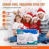 VEVOR Fort Bausatz Kinder, 180-teiliges STEM-Bauspielzeug, pädagogisches Geschenk für 4 bis 8+ Jahre alte Kinder, Spielzelt-Bauset, Konstruktionsspielzeug mit 120 Stäben und 60 Bällen