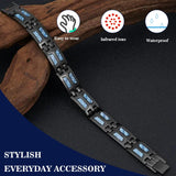 Zoonvii Obsidian Armband, Schwarzer Turmalin Stein Armband, Schwarzer Obsidian Armband Herren, Armband Dreifachem Schutz, Obsidian Hämatit Armband, Geschenk für Freunde, Ehemann, Vater