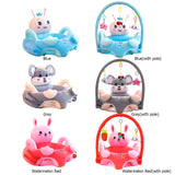 Baby Sofa Chair Support Seat Cover Baby Plush Chair Cartoon Learning Sit Plush Chair Toddler Nest Puff Washable with Rod No Fill