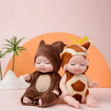6Pcs Simulation Princess Dolls Toy Mini Cute Sleeping Baby Series Doll Cartoon Animal Toy for Kids Kawaii Dolls Girl'S Gift