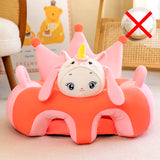 Cute Cartoon Baby Sofa Cover Learning to Sit Seat Feeding Chair Case Kids Baby Sofa Skin Infant Baby Seat Sofa without Cotton