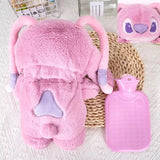 Disney Stitch Angel Lotso Plush Hand Warm Bottle Hot Water Bottles Portable Warm Hand Bag Hand Warmer Holiday Gift for Girlfrien