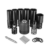 Drillpro 10-teiliges Luftschlagbuchsenschlüssel-Set, 1/2 Zoll Vierkantantrieb, metrischer Bohrfutteradapter