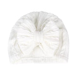0-6M Lovely Bowknot Knitted Baby Hat Cute Solid Color Baby Girls Hat Turban Soft Newborn Infant Cap Knitting Beanies Head Wraps