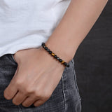 Attraction Zen Armband Dreifacher Schutz - Tigerauge, schwarzer Obsidian, Hämatit | ALLE STEINE IN UNSEREN ARMBÄNDERN SIND NATÜRLICH
