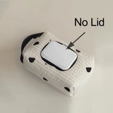 Ins Car Tissue Box Hanging Cartoon Embroidery Bear Car Seat Back Tissue Hanging Bags Baby Stroller Wet Tissue Diaper Storage
