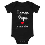 Mom Dad I Love You Baby Bodysuits Mothers Day Infant Outfit Fathers Day New Born Boys Girls Clothes Mothers Day Fathers Day Gift