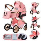 3 in 1 Baby Stroller Easy Folding Multifunctional Stroller Travel Portable Baby Carriage Safety Seat EU Standard Free Shipping