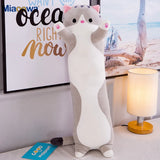 50/70Cm Cute Soft Long Cat Plush Toys Stuffed Pause Office Nap Pillow Bed Sleep Home Decor Gift Doll for Kids Girl