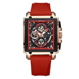 CRRJU Herren-Sportuhr, multifunktionale Chronograph-Armbanduhr für Geschäftsleute, wasserdichte quadratische Herrenquarz-Uhr mit Box, ideale Wahl für Männergeschenke.