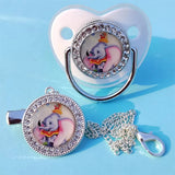 2024  Elephant Baby Pacifier Chain Clip for Newborns Bpa-Free Luxury Bling Pacifier Silicone Dummy Pacifier Chupetta 0-36M