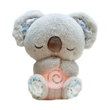 Cute Soothing Koala Bear Sleep Toys for Kids Baby Calming Anxiety Relief Breathing Koala Toy Sleep Buddy Plush Doll with Lights