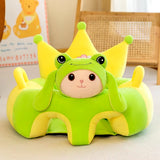 Cute Cartoon Baby Sofa Cover Learning to Sit Seat Feeding Chair Case Kids Baby Sofa Skin Infant Baby Seat Sofa without Cotton