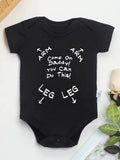 Baby Girls Boys Casual "Come One Daddy You Can Do This" Letter Print Newborn Cute Short Sleeve Onesie Clothes