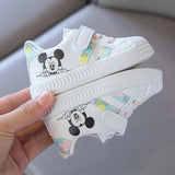 Disney White Casual Shoes for Baby Boy Girl Brand Children Sneaker Mickey Mouse Kids Sports Shoes Toddler Walking Shoes Size 25
