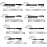 Kitchen Knife Set 1-9Pcs,7Cr17Mov Stainless Steel Sharp Chef Knife Santoku Knife Fruit Knife Ergonomic Pakkawood Handle