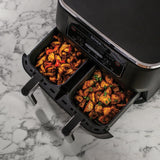 Ninja Foodi MAX Dual Zone Heißluftfritteuse [AF400EUCP] Amazon Exclusive, ‎2470 Watt , 9,5 L, 2 Heißluft-Frittierfächer, 6 Funktionen, 27 x 41.5 x 32.5 cm, Kupfer/Schwarz