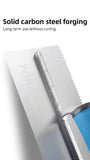High quality stainless steel V-groove shovel, 28Cm x 11.5 Cm, perfect for buckets, slate, plaster, concrete, curved handles, hig