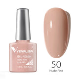 VENALISA Nagel-Gel-Nagellack, semi-permanenter Gellack, Nagelkunst-Salon, 120 Farben, Glitzer, 7,5 ml, Soak Off-Bio-UV-LED-Nagelgel-Lack