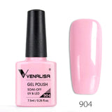 VENALISA Nagel-Gel-Nagellack, semi-permanenter Gellack, Nagelkunst-Salon, 120 Farben, Glitzer, 7,5 ml, Soak Off-Bio-UV-LED-Nagelgel-Lack