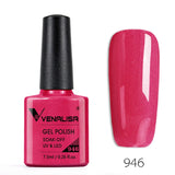 VENALISA Nagel-Gel-Nagellack, semi-permanenter Gellack, Nagelkunst-Salon, 120 Farben, Glitzer, 7,5 ml, Soak Off-Bio-UV-LED-Nagelgel-Lack