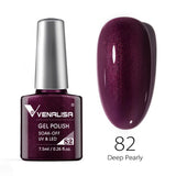 VENALISA Nagel-Gel-Nagellack, semi-permanenter Gellack, Nagelkunst-Salon, 120 Farben, Glitzer, 7,5 ml, Soak Off-Bio-UV-LED-Nagelgel-Lack