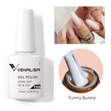 VENALISA Nagel-Gel-Nagellack, semi-permanenter Gellack, Nagelkunst-Salon, 120 Farben, Glitzer, 7,5 ml, Soak Off-Bio-UV-LED-Nagelgel-Lack