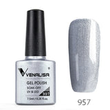 VENALISA Nagel-Gel-Nagellack, semi-permanenter Gellack, Nagelkunst-Salon, 120 Farben, Glitzer, 7,5 ml, Soak Off-Bio-UV-LED-Nagelgel-Lack