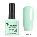 VENALISA Nagel-Gel-Nagellack, semi-permanenter Gellack, Nagelkunst-Salon, 120 Farben, Glitzer, 7,5 ml, Soak Off-Bio-UV-LED-Nagelgel-Lack
