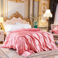 1Pc Duvet Cover Solid Color Satin Rayon Single Double Queen King Size Quilt Cover Advanced Home Bed Soft Qualified Comfortable