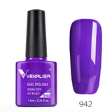 VENALISA Nagel-Gel-Nagellack, semi-permanenter Gellack, Nagelkunst-Salon, 120 Farben, Glitzer, 7,5 ml, Soak Off-Bio-UV-LED-Nagelgel-Lack