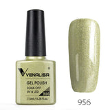 VENALISA Nagel-Gel-Nagellack, semi-permanenter Gellack, Nagelkunst-Salon, 120 Farben, Glitzer, 7,5 ml, Soak Off-Bio-UV-LED-Nagelgel-Lack