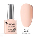 VENALISA Nagel-Gel-Nagellack, semi-permanenter Gellack, Nagelkunst-Salon, 120 Farben, Glitzer, 7,5 ml, Soak Off-Bio-UV-LED-Nagelgel-Lack