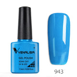 VENALISA Nagel-Gel-Nagellack, semi-permanenter Gellack, Nagelkunst-Salon, 120 Farben, Glitzer, 7,5 ml, Soak Off-Bio-UV-LED-Nagelgel-Lack