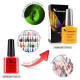 VENALISA Nagel-Gel-Nagellack, semi-permanenter Gellack, Nagelkunst-Salon, 120 Farben, Glitzer, 7,5 ml, Soak Off-Bio-UV-LED-Nagelgel-Lack