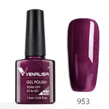 VENALISA Nagel-Gel-Nagellack, semi-permanenter Gellack, Nagelkunst-Salon, 120 Farben, Glitzer, 7,5 ml, Soak Off-Bio-UV-LED-Nagelgel-Lack
