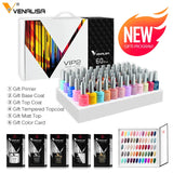 VENALISA Nagel-Gel-Nagellack, semi-permanenter Gellack, Nagelkunst-Salon, 120 Farben, Glitzer, 7,5 ml, Soak Off-Bio-UV-LED-Nagelgel-Lack