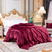 1Pc Duvet Cover Solid Color Satin Rayon Single Double Queen King Size Quilt Cover Advanced Home Bed Soft Qualified Comfortable